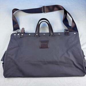Line of Trade Canvas Weekender Bag No. 0312 in grey with Leather Trim